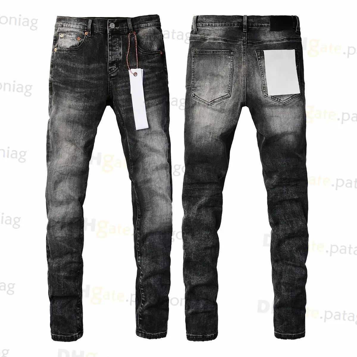 Fashion Men Designer Mens Skinny Jeans Denim Pant Distressed Ripped Biker Black Blue Jean Slim Fit Motorcycle_mkmklike.com