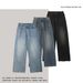 Men's Clothing Three Color New Baggy Jeans Straight Loose Wide Leg Trousers Washed Elastic Jeans For Men And Women_mkmklike.com