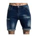 Men's Clothing Classic Men's Denim Shorts - Mid-Thigh 5-Inch Inseam Straight Leg Casual Summer Jeans Shorts - S-XXL (Non-Stretch Cotton)_mkmklike.com
