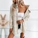 Women's Clothing small fragrance style pocket jacket retro mid length plaid cardigan_mkmklike.com