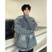 Pulse Pulse Style Side Stripe Denim For Men, Autumn Edition, Retro High-End Feel, European And American Trendy Brand, Striped Stand_mkmklike.com