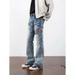 High-End Trendy Printed Jeans For Men Slim Fit European Style Spring Autumn Fashion Handsome Versatile Denim_mkmklike.com