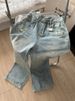 Women's Clothing Washed Floral Embroidery Design Washed Blue Jeans High Waist Slim Loose Straight Floor Length Trousers_mkmklike.com