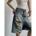 American Washed And Worn Denim Five-point Pants For Men And Women In Summer 2026 New Loose Casual Straight Shorts_mkmklike.com