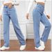 High Waist Straight Leg Women's Jeans - Classic Stretch Denim Pants For Casual & Office Wear_mkmklike.com
