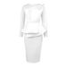 Women's Clothing patchwork dress Beaded high waist slim dress_mkmklike.com