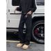 Nordmann Slightly Flared Black Jeans For Men 2025 New Trendy Brand High-end Fleece-lined Thickened Autumn Winter Straight Loose_mkmklike.com