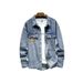 Retro Workwear Denim Jacket, Trendy Loose And Versatile Top, Men's Shirt Type Jacket_mkmklike.com