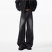 Unisex Vintage High Street Jeans – Oversized Straight Leg Retro Denim Pants For Men & Women_mkmklike.com