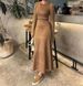 Women's Clothing solid color round neck slim fit long sleeve high waist long skirt suit for women_mkmklike.com