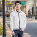 Northfold New Men's Fashion Jacket Korean Style Slim Fit Distressed Cotton Stretch Denim Coat Trendy Outerwear 2023_mkmklike.com