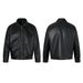 Eon Modish 25 Autumn New High-Quality Simple Loose Versatile Leather Jacket Coat_mkmklike.com