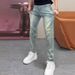 Men's Clothing Men's Slim Fit Ripped Jeans | Stretch Skinny Denim Pants | Distressed Streetwear Style_mkmklike.com