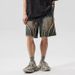 Men's Clothing High Street Distressed Denim Shorts Lace Up Retro Washed Casual Loose Fitting Trendy Style_mkmklike.com