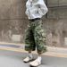 Men's And Women's Washed Damaged Camouflage Shorts High Street Fashion Summer Handsome Seven Point Overalls_mkmklike.com