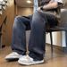 Gradient Retro Jeans For Men, Loose Straight, Casual Drape, Teenage Students, Wide-leg Long Pants For Men, Summer_mkmklike.com