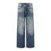 Gradient Washed Denim Straight Street Style Punk Vintage Loose Wide-Leg Long Button Front Casual Pants For Men_mkmklike.com