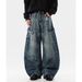 Vintage Washed Denim Jeans For Men & Women - Relaxed Fit, Straight Leg, High Waist, Comfortable Cotton Casual Pants_mkmklike.com