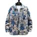 Women's Clothing Loose Bear Denim Jacket Men's Large Size Three Quarter Sleeve Jacquard Jacket Denim Jacket Men's Trendy Wear Resistant Spot_mkmklike.com