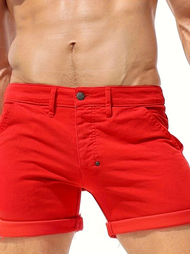 Men's Stretch Cotton Shorts - Comfortable & Stylish Casual Shorts For Summer - High Elasticity & Breathable Fabric - S/M/L/Xl/2xl_mkmklike.com