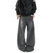 Men's Clothing Maple House Trendy Snake Eye Backless Retro Washed Jeans Metal Rivet Embroidered Men's Denim Clothing For Men And Women_mkmklike.com