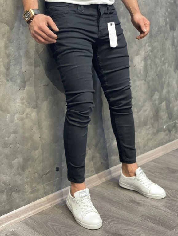 Men's High-Quality Stretch Tight Jeans European American Style Small Foot Three Color Options Popular Denim_mkmklike.com