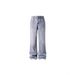 Men's Clothing Black Blue Gray Washed Retro Old Bootcut Scimitar Retro Slim Denim Trousers_mkmklike.com