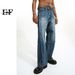 EF JEANS | 2023 New American Retro Wide-leg Pants Men's Trendy Brand Design Sense Niche Jeans High Street Pants_mkmklike.com
