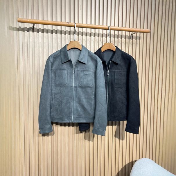 European High-End Autumn Winter New 25L Home Suede Eco-Friendly Leather Lapel Jacket Wholesale Private Domain Source_mkmklike.com