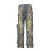 Heavy-duty Patchwork Zipper Design Sense Denim Straight-leg Men's Punk Washed Vintage Dirty Waste Land Workwear Pants_mkmklike.com