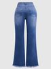 K New High Elasticity Embroidered Flared Jeans For Women_mkmklike.com