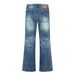 Vintage Cracked Branch Denim Jeans – Heavyweight Washed Straight-Leg Unisex Pants, Cleanfit Aesthetic (Blue, S-XXL)_mkmklike.com