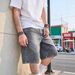 Men's American Style Casual Workwear Denim Shorts Cargo with Relaxed Fit Straight Leg Summer_mkmklike.com