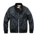Cross-Border American Style Pilot Coat Spring Autumn Trendy Stand Collar Windproof Solid Color Versatile Men's Casual_mkmklike.com