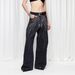 Plus Size Slimming Washed Denim Jeans Rhinestone Embellished Straight Leg Loose Fit Women's Spring/Autumn Solid Color Jeans_mkmklike.com