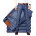 HME plus Size Men's Jeans European American Style Stretch Business Casual Straight Leg Long Pants_mkmklike.com