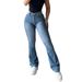 Women's High-Waisted Straight-Leg Jeans – Stretch Denim Pants (Slim Fit, Comfortable & Versatile For Spring/Summer, Office & Casual Wear)_mkmklike.com