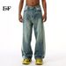 EF JEANS | 2024 New Product Foundation American High Street Gradual Change Design Loose Casual Pants Straight Jeans Tide_mkmklike.com