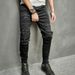 Skinny Hole Jeans For Men Vintage Pencil Pants Straight Ankle Length Trousers Washed Distressed Denims Autumn Streetwear_mkmklike.com
