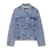 Double-Breasted Denim Jacket For Women - Classic Oversized Coat With Stylish Button Front (S/M/L)_mkmklike.com