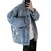 Loom Teenager Denim Men Loose Casual Workwear Outerwear Autumn Winter Cool Jacket Hip Hop Trendy Brand_mkmklike.com
