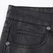 Men’s High Street Black Waxed Jeans – Minimalist Straight Leg, Brushed Cotton, Casual & Fashionable Denim Pants_mkmklike.com