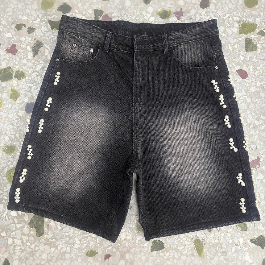 Men's Fashionable Washed Denim Shorts – Trendy Cross-Border Style With Comfortable Stretch Fit_mkmklike.com