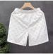 Men's American Style Denim Shorts Trendy Patterned Embroidered Print Loose Fit Elastic Waist Five Point Casual Style_mkmklike.com