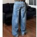 Men's Clothing Retro Daddy Ripped Loose Scimitar Version Wide Leg Jeans For Men And Women_mkmklike.com