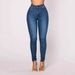 High Waist Slim Fit Stretch Jeans For Women – Tummy Control & Lifting Buttocks Design, Versatile Casual Denim Pants_mkmklike.com