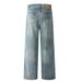 American Washed Jeans For Men Loose Wide-Leg Punk Street Style Distressed Casual Straight Pants_mkmklike.com