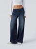 Classic Straight-Leg Jeans For Women - Comfortable Mid-Rise Denim Pants (XS-4XL, Blue/Light Blue/Black/White)_mkmklike.com