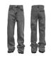 Men's Clothing Distressed Flared Jeans - Vintage Grey Cleanfit Denim With Frayed Hem, High Street Micro Bell Bottoms_mkmklike.com
