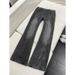 Trendy American Retro Washed Denim Jeans Men's Straight Leg Slim Fit Cracked Lightning Pattern Curved Trousers_mkmklike.com